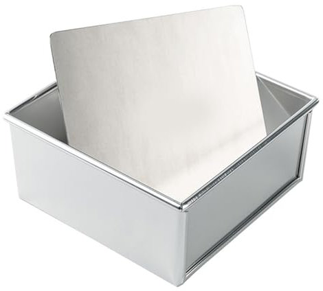 Fazvncv Anillos cuadrados para tartas, moldes cuadrados para hornear pasteles con base extraíble, ideales para cumpleaños y celebraciones