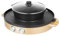 Hot Pot électrique 2200 W, plaque de cuisson 2 en 1, portable, avec revêtement antiadhésif, casserole électrique amovible, pour steaks, viande, légumes (doré)