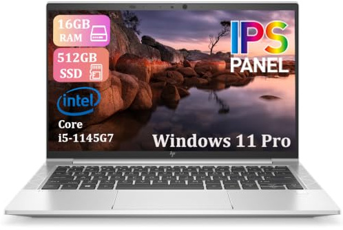 HP EliteBook 830 G8 Business Laptop, 13,3 pollici FHD (1920 x 1080), Intel Core i5-1145G7,16 GB RAM, SSD da 512 GB, tastiera US QWERTY Windows 11 Pro (ricondizionato)