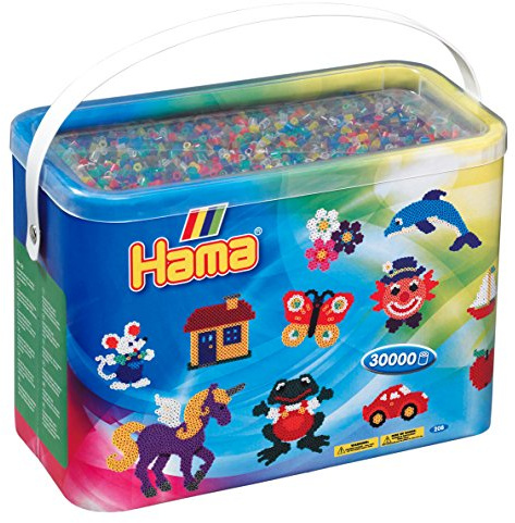 Hama - 208-53 - Basteln - Midi Barrel - 30000 Perlen - gemischt - transparent