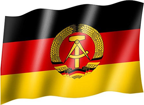 sportfanshop24 Flagge/Fahne DDR Staatsflagge/Landesflagge/Hissflagge mit Ösen 150x90 cm, sehr Gute Qualität