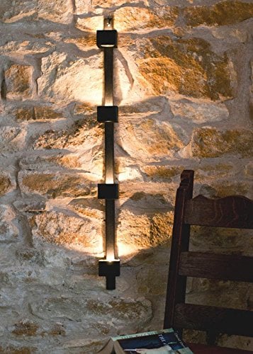 DanDiBo Wandteelichthalter aus Metall Schwarz Wand Four Wandkerzenhalter 92 cm Teelichthalter Kerzenhalter