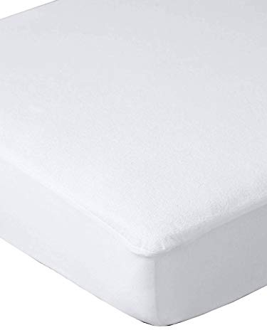 VERTBAUDET Frottee-Schonbezug für Baby/Kinder Matratzen, atmungsaktiver Matratzenschutz weiß 60X120