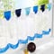 HongYa Kaffee Vorhang Voile Bistrogardine Küchen Gardinen B*H 180 * 60cm Blau