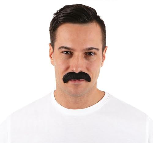 P'tit Clown - Schnurrbart für Verkleidung – selbstklebend – einfach zu kleben (1960er Jahre – schwarz)