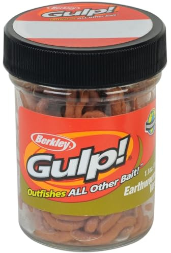 Berkley Gulp! Earthworm , Brown, 4-Inch