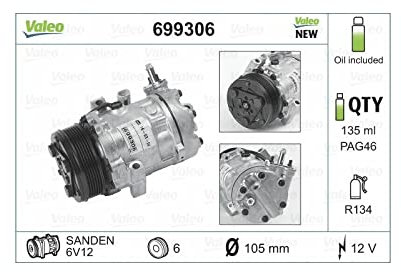 Valeo 699306 - Compressore, Climatizzatore