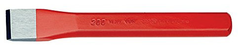 VBW 277020 Flachmeißel, 28mm Schlitz, 23x13mm Schaft, 200mm rot/silber