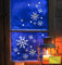 Fensterbild Fensteraufkleber Schnee Schneeflocken Schneekristalle Sterne Set 18 Teile M1707 - ausgewählte Farbe: *Gold