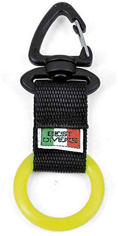 Best divers Clip Ring Silikon Yellow, Band Schwarz, Unisex Erwachsene, Gelb,