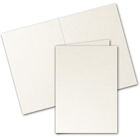 ARTOZ 25x Doppelkarten DIN B6 - Farbe: Tortilla (Creme/Eierschalen) - 12,0 x 16,9 cm - hochdoppelt - Serie Greenline
