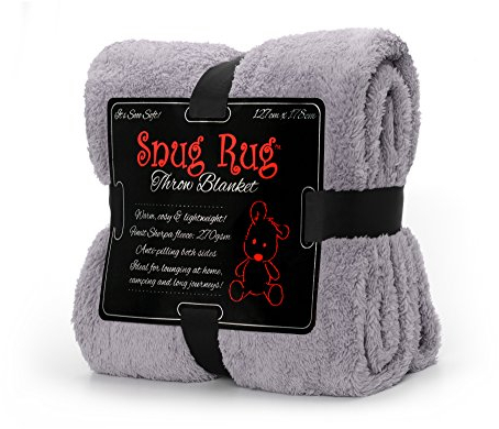 Snug Rug Lilagrau Sofaüberwurf Decke Sofa Kuscheldecke Decke Fleecedecke - Original Luxury Hochwertige Sherpa Werfen Warm Fleece Couchdecke Sofadecke 127 x 178cm