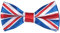 cravateSlim Noeud Papillon Drapeaux du Monde - Noeud Papillon Homme Prénoué (Drapeau Union Jack)