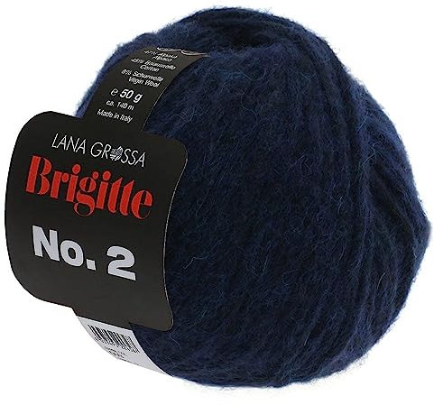 LANA GROSSA Brigitte Nr.2 | Edle Netzgarnstruktur aus Alpaka und Baumwolle | Handstrickgarn aus 47% Alpaka, 45% Baumwolle & 8% Schurwolle | 50g Wolle zum Stricken & Häkeln | 140m Garn FB 5