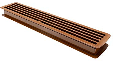 Gedotec Lüftungsgitter | 457 x 92 mm | 1 Stück | Tür-Gitter Ahorn Kunststoff ABS | Türlüftung für Türdicke 35 – 40 mm | Belüftungsgitter eckig | Türlüftungsgitter mit Schrauben | Abluftgitter