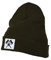 barTbaren – warme Beanie mit großem Axt Logo Patch – weiche Unisex Wintermütze für Damen und Herren im klassischen Schnitt in Olivgrün