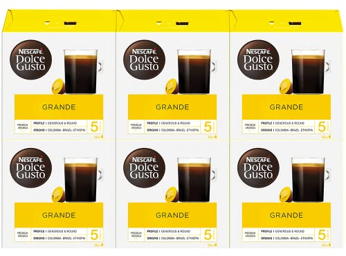 Nescafé Dolce Gusto Grande - Café - 96 Capsules (Pack de 6 boîtes x 16)