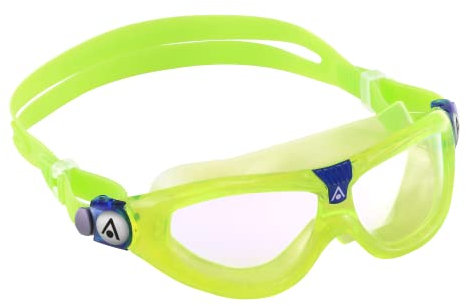 Aquasphere Seal Kid | Schwimmbrille für Kinder ab 3 Jahren mit UV-Schutz, Silikondichtung und beschlag- und auslaufsicheren Gläsern für Jungen und Mädchen, Grün - Klare Linse