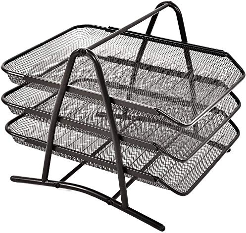 Acan Organizador de Escritorio de Rejilla con Bandeja Triple