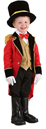 Fun Costumes Toddler Ringmaster Costume | Circus Ensemble With Polyester And Rayon Twill Materials, Tailcoat Uniform Outfit 12 Months