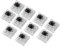 Lot de 10 commutateurs tactiles pour clavier mécanique Gateron Cherry MX, rétroéclairage LED brillant