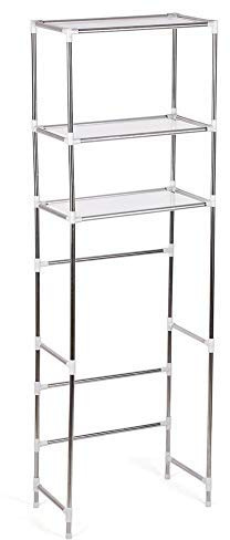 Salle de bains au-dessus du support de stockage de toilette, 3 niveaux de haut sur les toilettes sur l'unité d'étagère de machine à laver, organisateur d'économie d'espace de support salle(160*53cm)