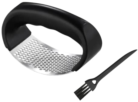 Garlic Press, Kitchen Accessory,Garlic Crusher,Best Garlic Press,Garlic Rocker,Premium Food Grade Stainless Steel Ginger Crusher,Garlic Rocker,Garlic Chopper Mincer, Garlic Grinder Grater