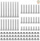 160 PCS Nuts and Bolts M5 Bolts and Nuts set 10/20/30/40/55mm M5 Screws Set 304 Stainless Steel Allen Key Bolts for Machine Furniture Bike Car and Ship