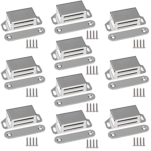 Magnetschnäpper Edelstahl 10 Stück Türmagnete 10kg Stark Magnetverschluss Schrank Magnet Türschließer Tür Magnete Schrankmagnete Möbelmagnete Magnet für Schranktür