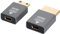 NFHK Lot de 2 adaptateurs Micro HDMI femelle vers mini mâle et HDMI 1.4 mâle 4K @ 60 Hz