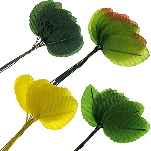 JINGYOU 200 Stück Künstliche Rosenblätter, Seide Grüne Blätter, Künstliche Blätter für Rosen, Blumen, Blätter, Großpackung, für Hochzeit, Party, DIY, Blumen, Rosen, Rebe, Girlande