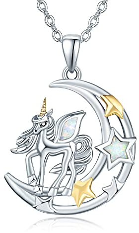 KINGWHYTE Tierische Halskette 925 Sterling Silber Tier Mutter und Tochter Anhänger Schmuck Geschenke für Frauen Mädchen Tochter Freunde