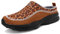 SMajong Zuecos de Cálidas Hombres Mules Mujeres Zapatillas de Casa Invierno Antideslizante Zapatos de Jardín Ligero Casual Pantuflas Exterior y Interior Estampado de Leopardo Talla:42 EU
