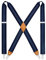 HISDERN Herren 3,5 cm breiter Hosenträger in X-Form mit sehr Starken 4 Metall Clip für Männer und Damen elastisch und verstellbar Blaue Streifen