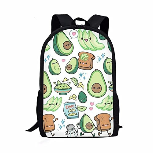 xixirimido Kinder-Schulrucksack für Jungen und Mädchen, Schulterrucksack, Tagesrucksack, Avocado-Brot, Einheitsgröße, Lässiger Tagesrucksack