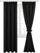 Hiasan Blackout Curtains for Bedroom Black Pencil Pleat Curtain for Living Room with Tiebacks Thermal Curtains 55 x 79 Inch 2 Panels