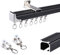 Vorhangschiene Gardinenschiene Vorhangschiene Wandmontage， Vorhangschienen-System Dusche Schiene for Gazebo Zimmer Büro Trennwand Heavy Duty Vorhangschiene Schwarz Weiß Rose Gold ( Color : Black , S