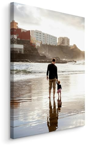 Muralo Bild auf Leinwand, Fotogeschenk, Fotoleinwand Personalisierte Geschenke für Männer und Frauen, Geschenk mit eigenem Foto zum Einzug, Hochzeit, Geburtstag, Weichnachten Br. 60cm x Höhe 80cm