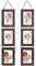EYMPEU 2 Pack 6x4 Photo Frame with Twine, Triple Rustic Vertical 4x6 Picture Frames for Displaying Photos or Postcards, Wall Decoration, Vintage Brown