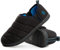 LongBay Men's Outdoor Slippers Memory Foam Camping shoes Nylon Non-Slip Indoor Outdoor Black, 10