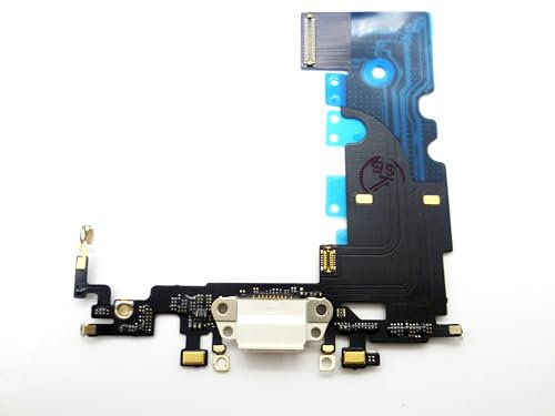 USB Charging Port Dock Connector Mic Module Flex Cable Replacement Compatible with iPhone SE 2022 3rd /SE2020 2rd Gen (White)