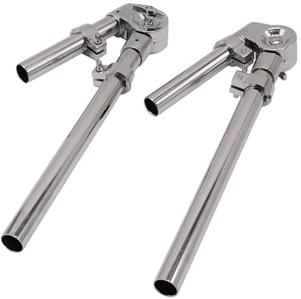 Perfeclan Tom-Halter-Ständer-Montagehalterung, Universal-Metall-Durable-Drum-Rack Tom-Montage-Arm-Halter-Arm-Ständer für Tom-Drum-Set-Zubehör, 2 STÜCK