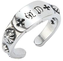 Gu Feng Crowe Ringe Kreuz Öffnungen Vintage Titan Stahl Ringe Edelstahl Schmuck