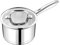 TEAMFAR cacerola 16cm, olla de leche de acero inoxidable olla de inducción con fondo de 3 capas para todo tipo de estufas, tapa de cristal, 1.9L cacerola pequeña para porciones pequeñas