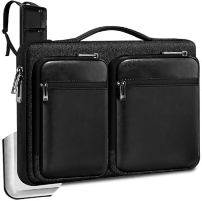 HSEOK Funda para Portátil 15 15,6 16 Pulgadas, Maletín Protector para PC para Desplazamientos y Viajes de Negocios,Muy oscuro