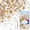 NACHLYNN 60g Mix Pearls and Rhinestones for Crafts Flatback Rhinestones Half Round Mixed Size 3mm-10mm Flatback Pearls for Crafts DIY Nail Art Shoes Clothes Tumblers Mugs (Champagne Gold)