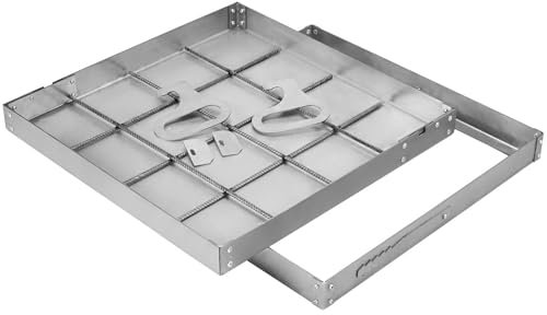Schachtabdeckung Edelstahl 700x700 Höhe 50 mm Revisionsschacht Gullideckel Auspflasterbar EN - 124