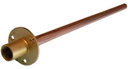 1/2 Wallplate with 15mm Copper Tail x 600mm (Known as Outside Water taps/Outside tap Wall Plate/Outside tap kit/Outside tap kit/Outside Water taps Also Available in 300mm Long)