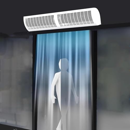 PRMTYUP Commercial Indoor Air Curtain Super Power, Wall Mounted Air Curtains for Doors, Indoor Over Door Fan,A,60cm/24in