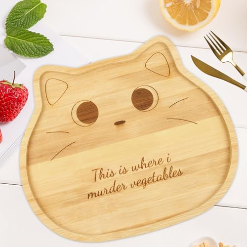 Funny Wood Cutting Board, This Is Where I Murder Vegetables, Wooden Cutting Boards for Kitchen, Funny Kitchen Gadgets, New Home Decor Cooking Gifts (11.7L x 10W x 0.6Th)